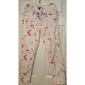 Cynthia Rowley flamingo print jeans size 4